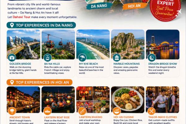 Top Experiences in Da Nang & Hoi An 2026 | Private Car Transfer from 220,000 VND | Dahavi Tour